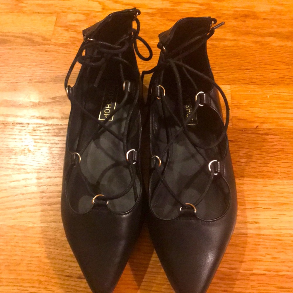 TopShop size 37 black flats